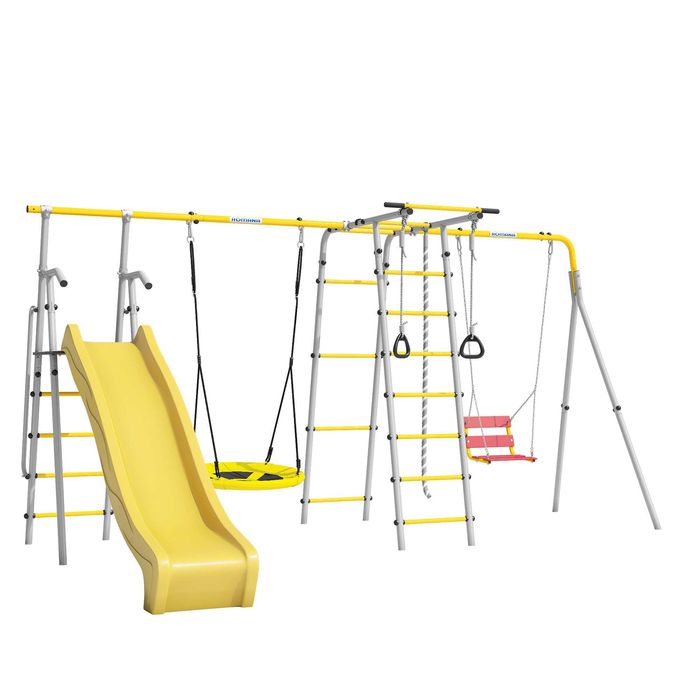 Игровая площадка Romana Лесная Поляна + большая горка (гнездо+цепные)