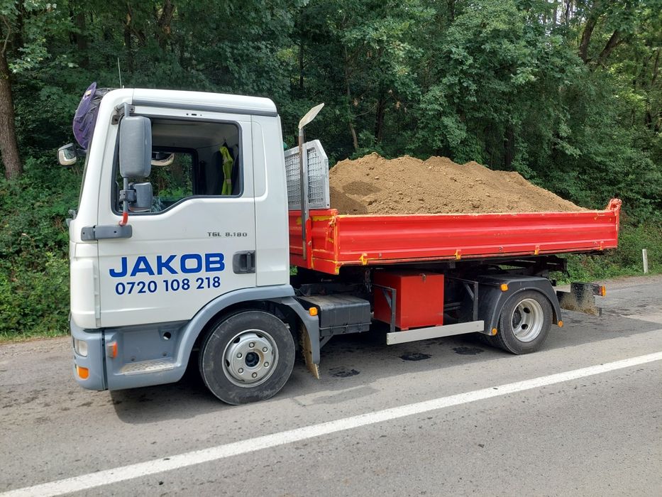 Excavator de inchiriat.    Lucrări cu utilaje,transport basculabil 7.5