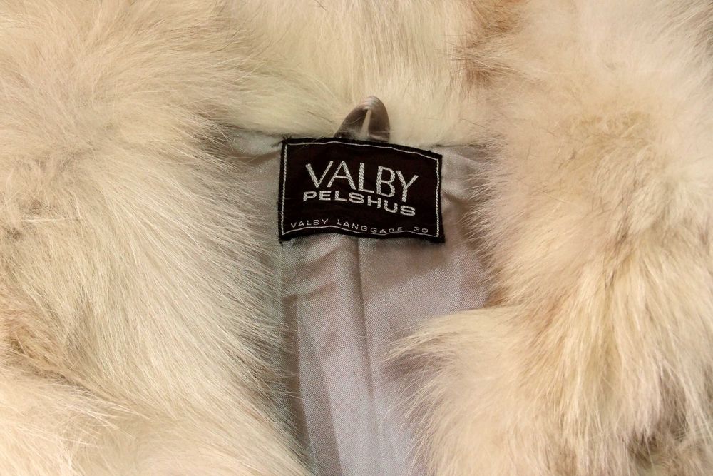 Haina vulpe argintie, blana naturala, mas. 44, Made in Denmark, NOUA