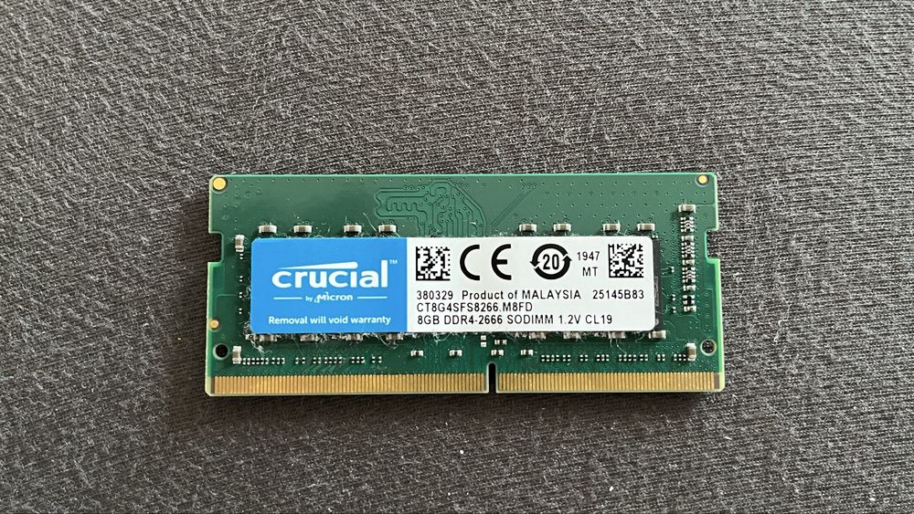 RAM за Лаптоп - Crucial 8GB DDR4 2666MHz SODIMM (CT8G4SFS8266)