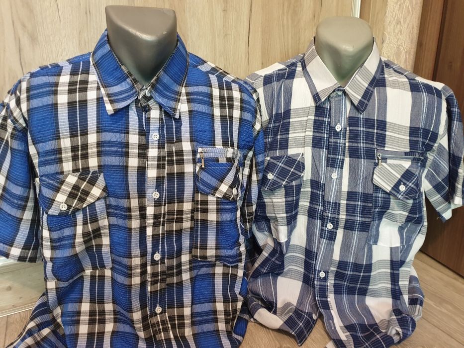 Мъжки ризи с къс ръкав и джобове