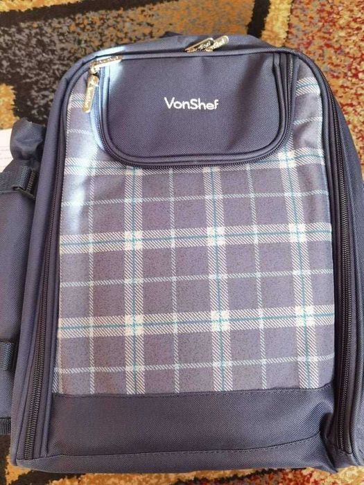 Rucsac picnic termoizolant si impermeabil pt 2 persoane VonShef, NOU