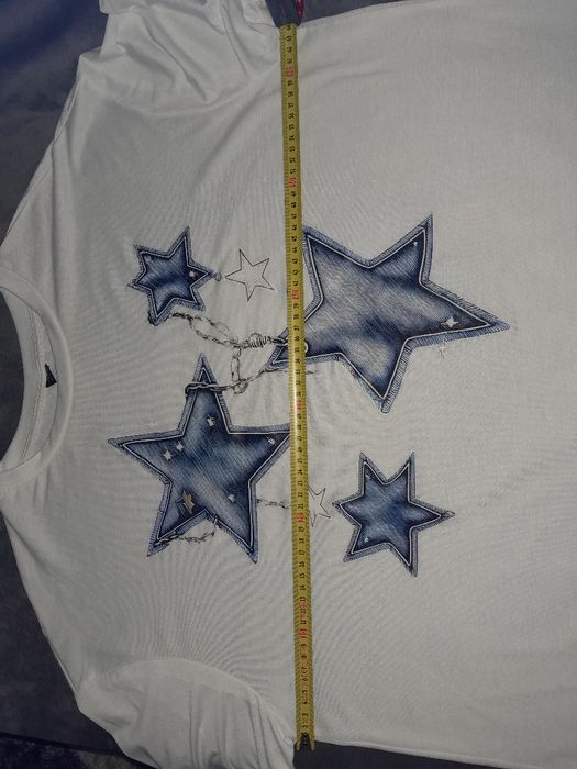 Tricou alb cu stelute