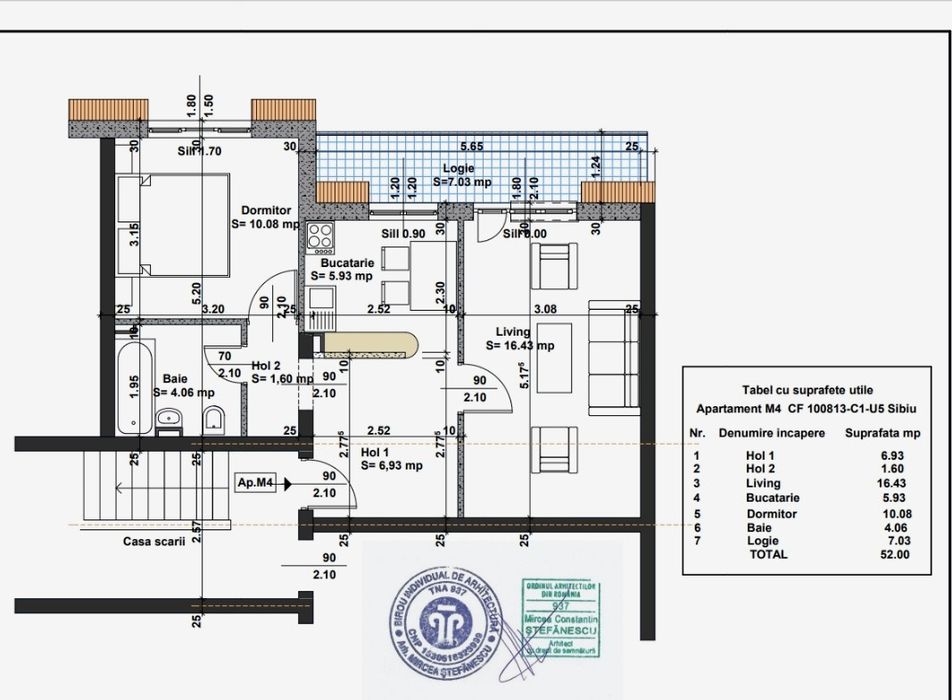 Apartament complet utilat, zona Ștrand (langa parc)