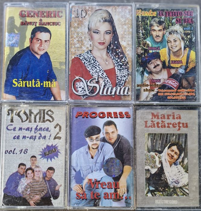 casete cu folclor,virtuozi,manele