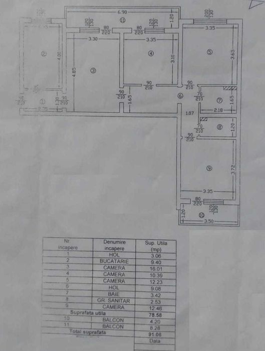 Pers fizica, vand apartament 4 camere Tatarasi