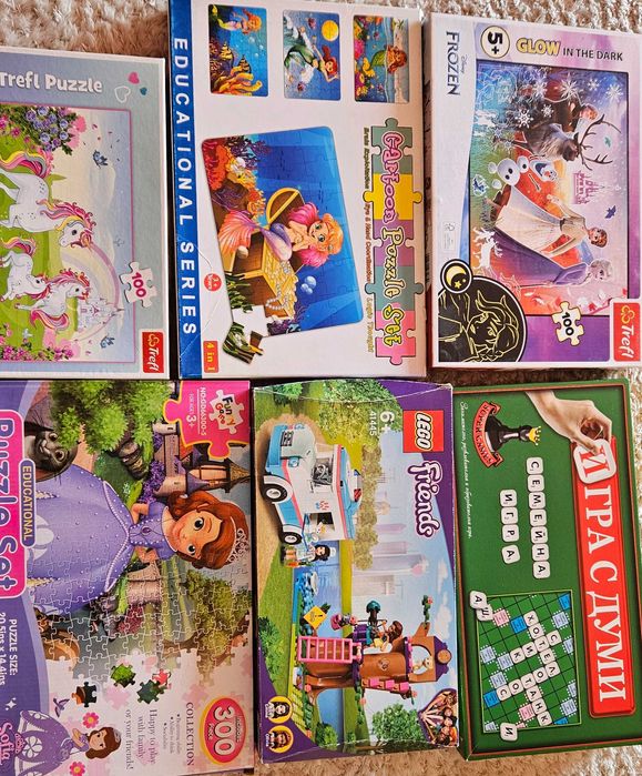 Комплект: Лего, Настолна игра и Пъзели