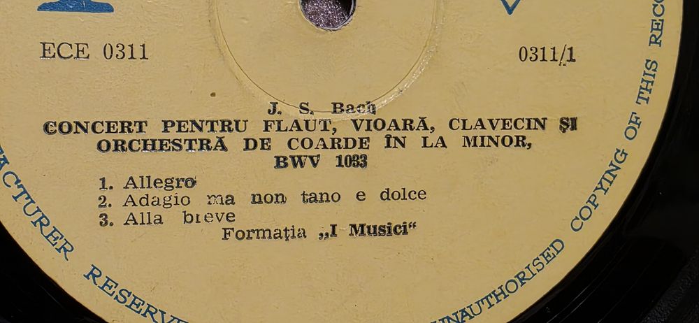 Disc vinil ELECTRECORD - Made in Romania