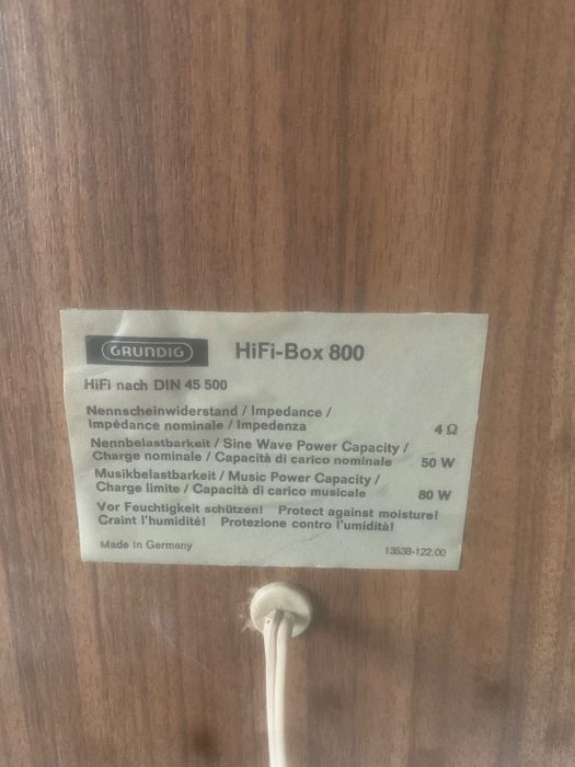 Винтидж тонколони Grundig HiFi-Box 800