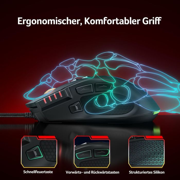 Mouse Gaming Acer OMW317 12800 DPI RGB 8 butoane programabile