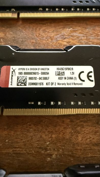 3 плочки рам памет Kingston Fury HyperX DDR4 4GB 2600МHz