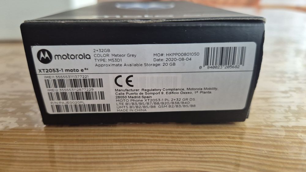 Motorola Moto E6s (32GB / 2GB RAM) – Пълен комплект