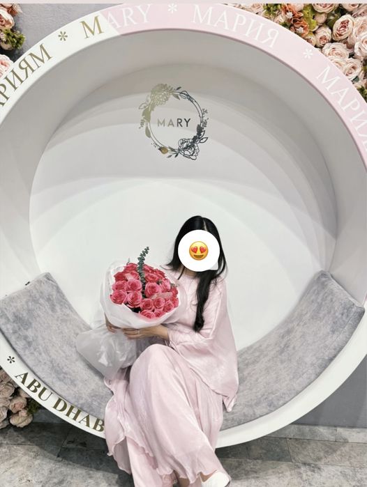 платье розовая, длинная