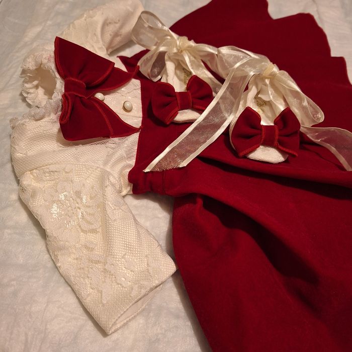Rochita botez, catifea, set botez, 1 luna