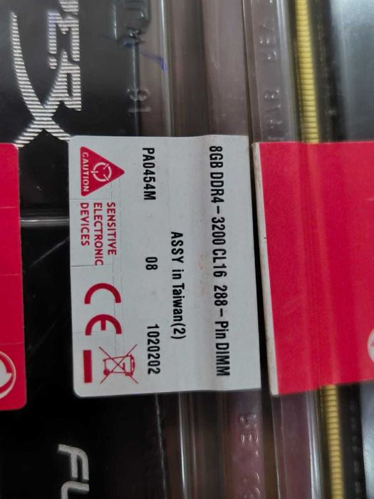 DDR4 8 GB 3200 MHz Hyper Fury