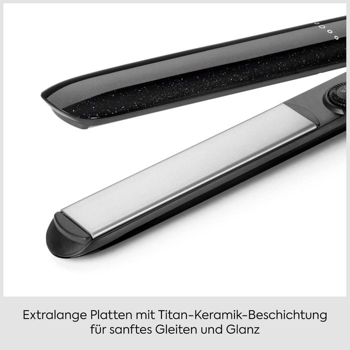 Преса за коса BaByliss Midnight Shine ST590E с титаниево-керамични плочи, ST590E