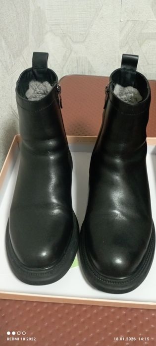 Кожаные сапоги жен