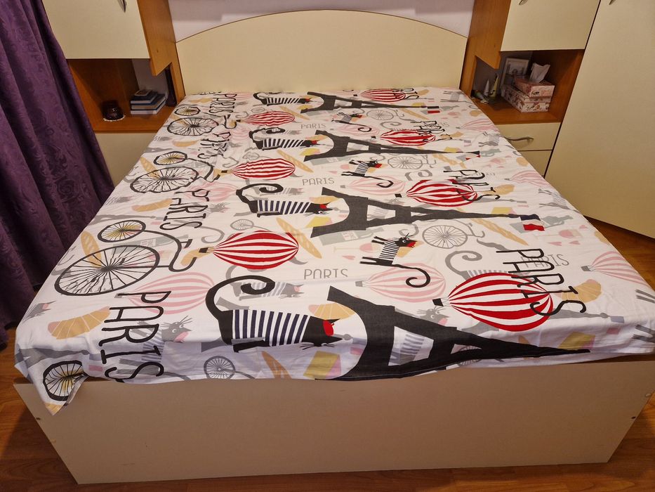 Pat dublu cu saltea relaxa 160/190