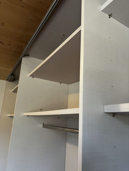 Dressing/Dulap 280/221/64 cm 3 usi culisante sticla alba si oglinda