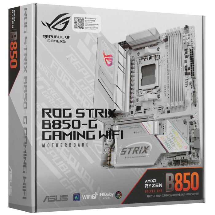 - Материнская плата MB Asus AMD AM5 ROG Strix B850-G Gaming WiFi DDR5