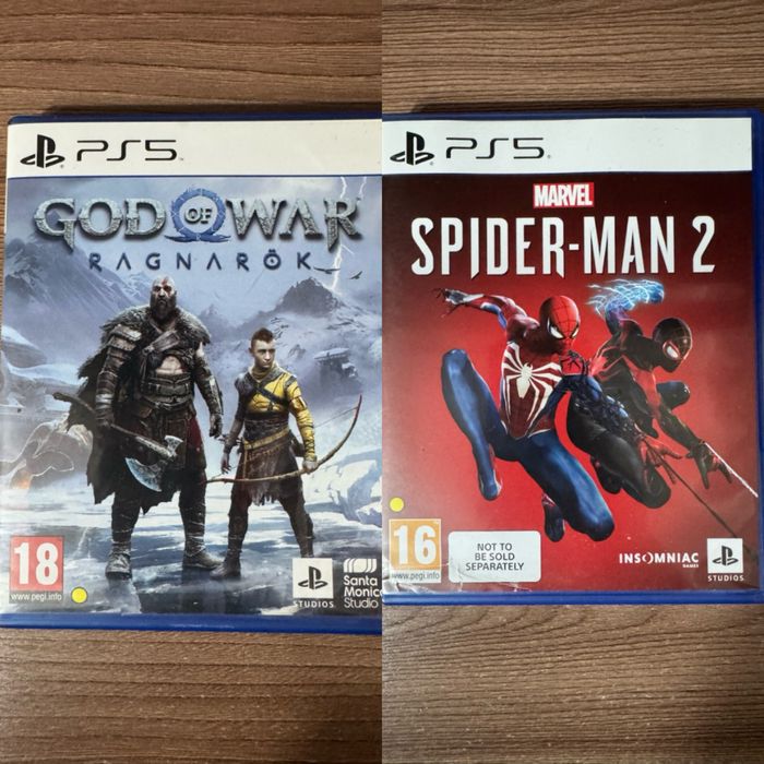 Продам GOW:Рагнарек и Marvel Spider man 2