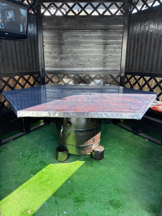 Butoi stejar cu blat hexagonal 164/164