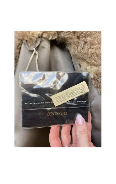 Haina din blana naturala de opossum, marimea S-M