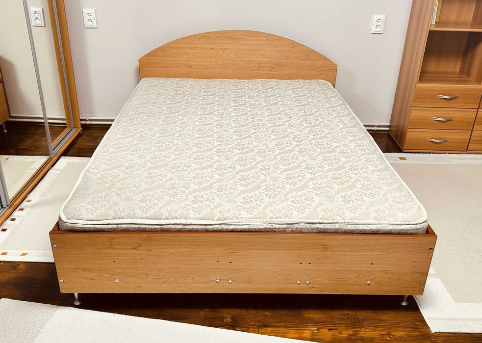 Pat + Saltea  195 x 144 cm Domoflex ( vara + iarna )