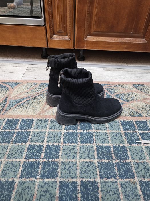 Замшевые ботильоны, ботинки, полусапожки