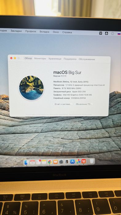 Macbook retina 12 256Gb