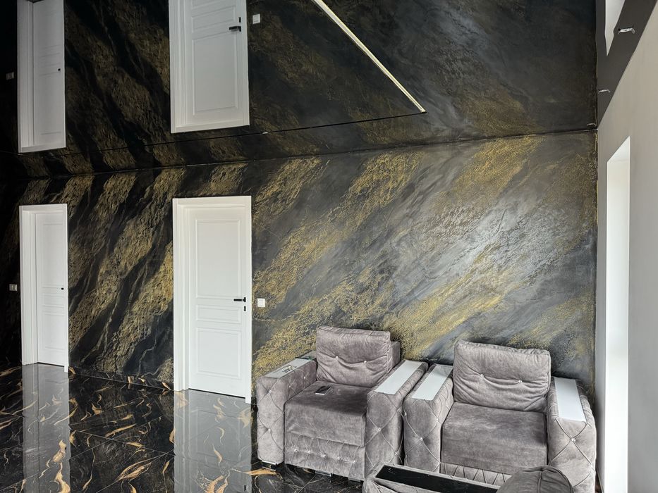 Decorative interior- piatra sparta, pensulata, stucco etc