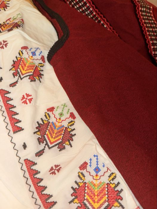 Мъжка тракийска народна носия - 100 % фин памук и вълна (пълен комплект) обличана веднъж размер XL