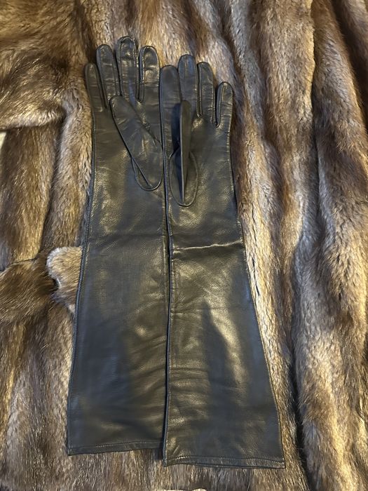 Mănuși de piele naturală lungi