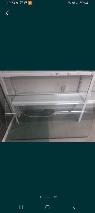 Оборудване за магазин.Стелаж 4,80м/2,20м вис.,охладител,фризер