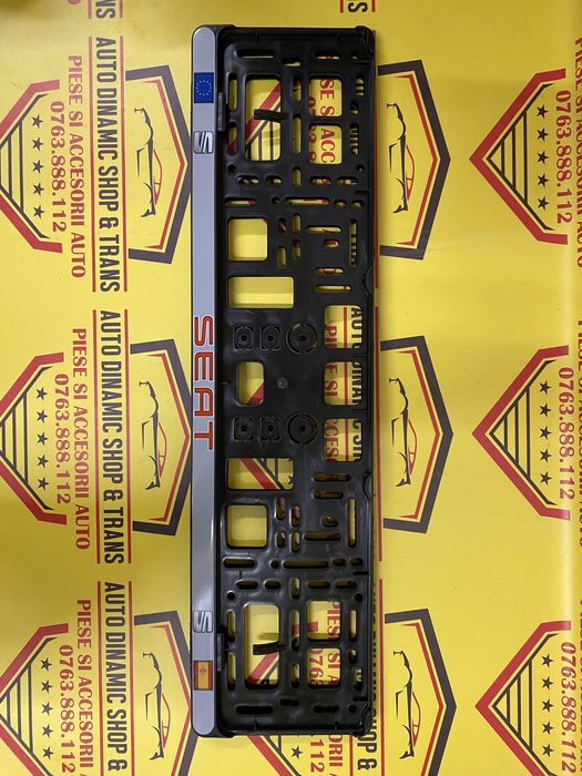 Set 2 suporti numar numere inmatriculare Audi Skoda Seat