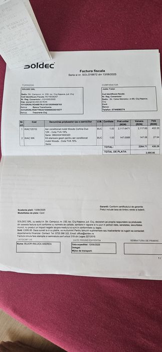 Aer condiționat portabil Woods Cortina Duo cu incalzire și dezumidificare