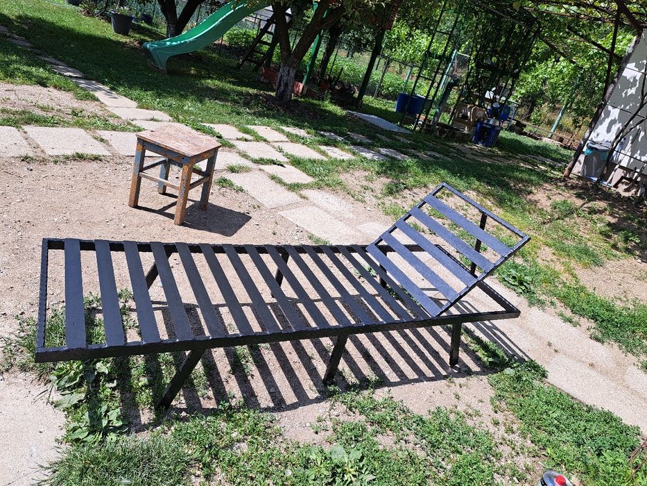 Șezlong metalic din fier forjat