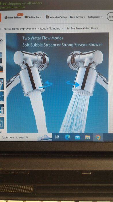 Extensie brat rotativ 1080 grade baterie baie,bucatarie,metal