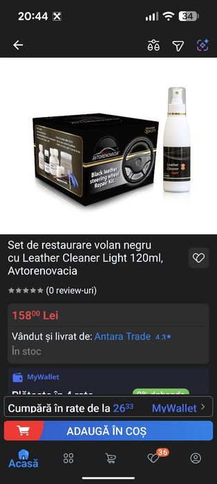Kit restaurare volan Avtorenovacia, vopsea volan negru, reparare volan