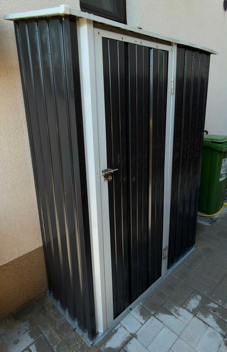 NOU! Casuta Grădină Outsunny, 140L×60A×186I cm. Antracit. DEJA MONTATA!