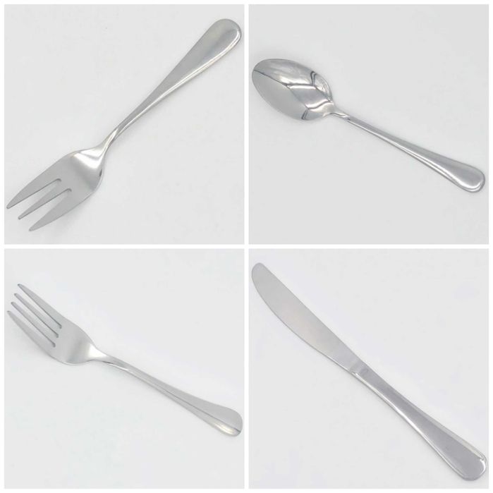 Комплект луксозни прибори 72 части  в дървен куфар Неръждаема стомана