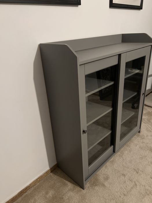 Corp comoda cu ușa de sticla gri Ikea noua