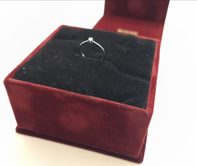 Inel logodna aur 18k diamant (marimea 52)