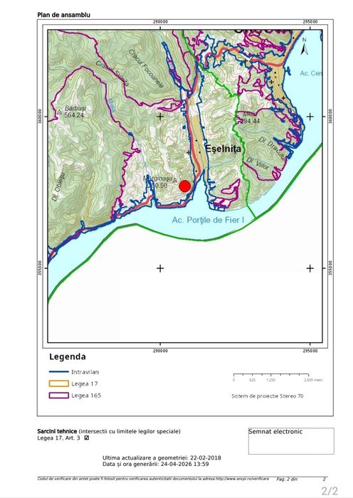 Teren extravilan 2.489 mp cu vedere la Dunăre