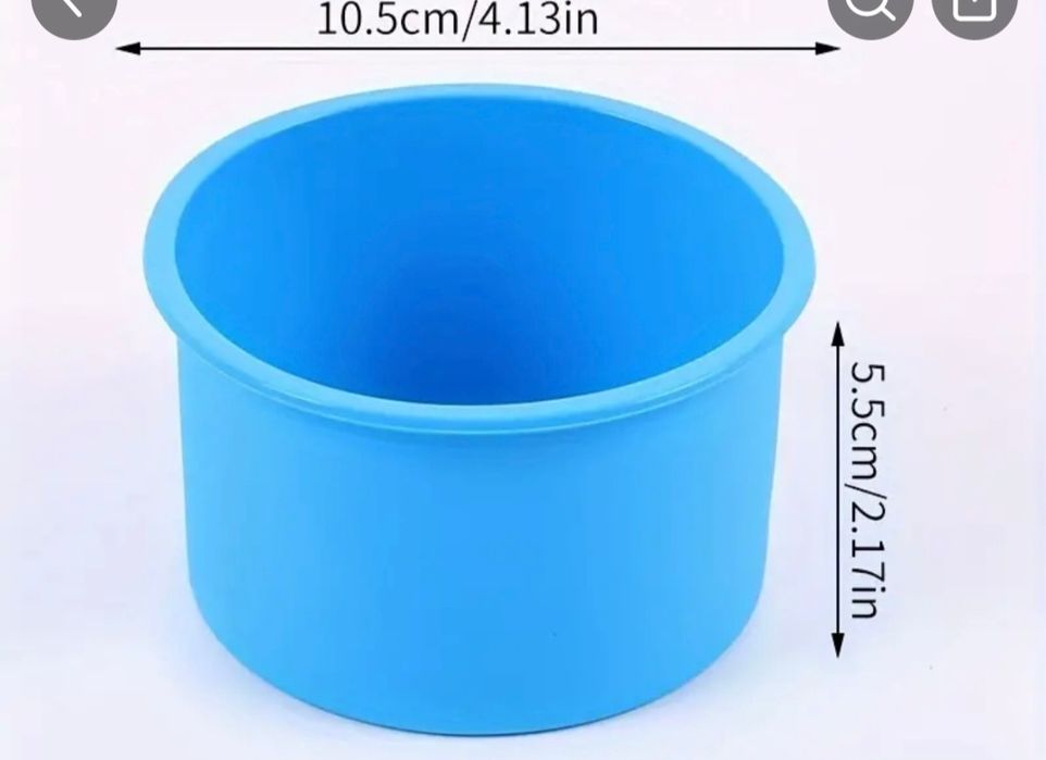 Цилиндрична форма за свещи или гипс