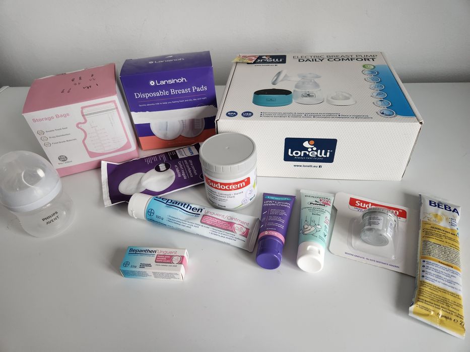 Vand pompa muls, tampoane lactatie, creme bebe