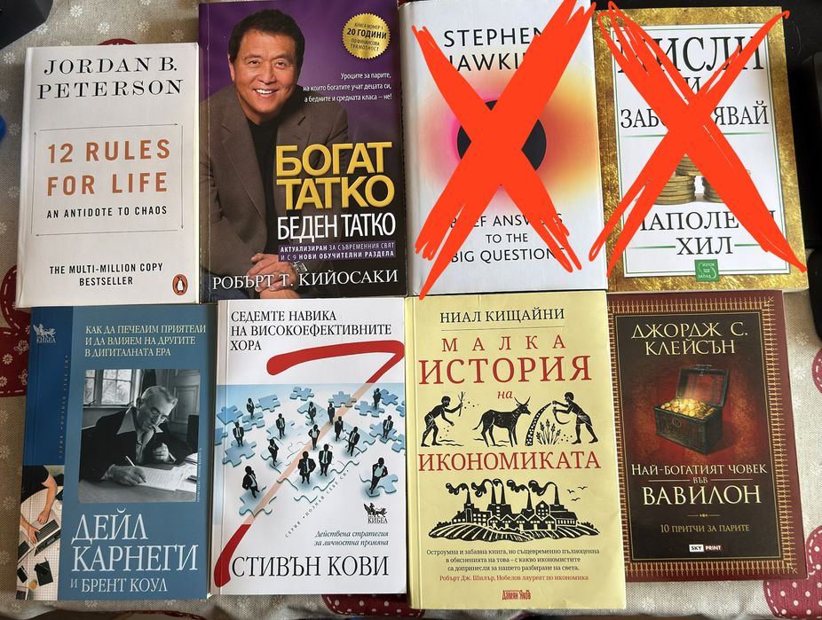 Книги в състояние като ново - Джордан Питърсън, Дейл Карнеги, Стивън Кови