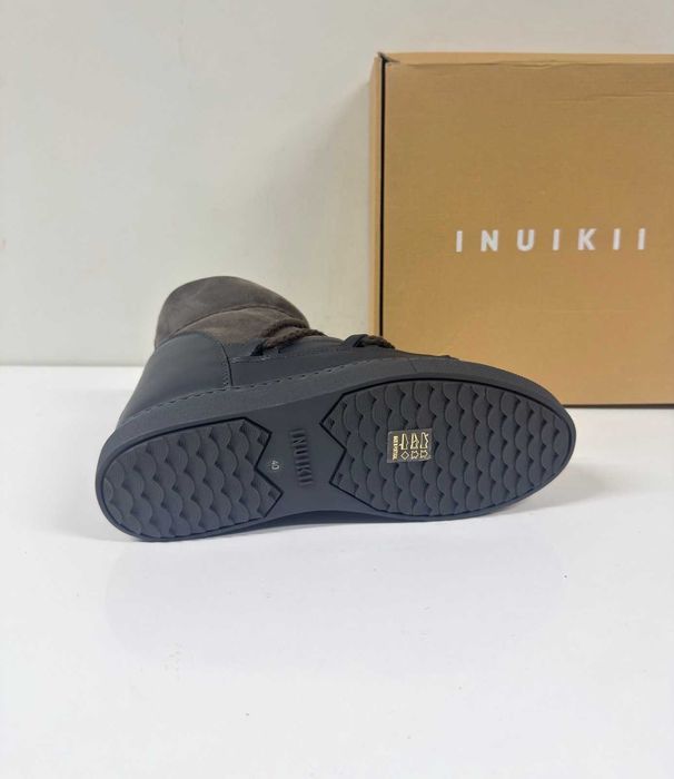 НОВИ Дамски апрески INUIKII Classic Sneaker Suede (Тъмносиви) - Размер 40 (25 см стелка)