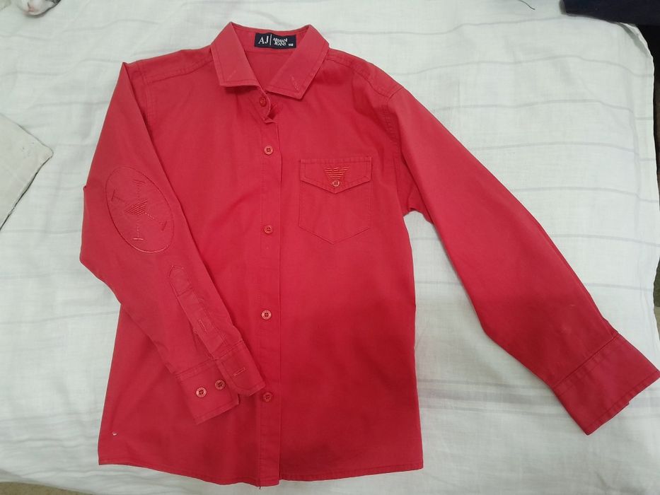Рубашка красная 5-6 лет