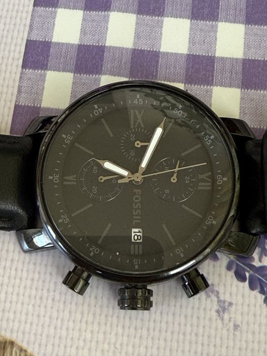 Ceas fossil original cu curea din piele